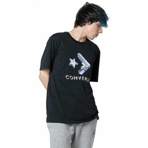 Kortærmet T-shirt til Mænd Converse Crystals Sort M
