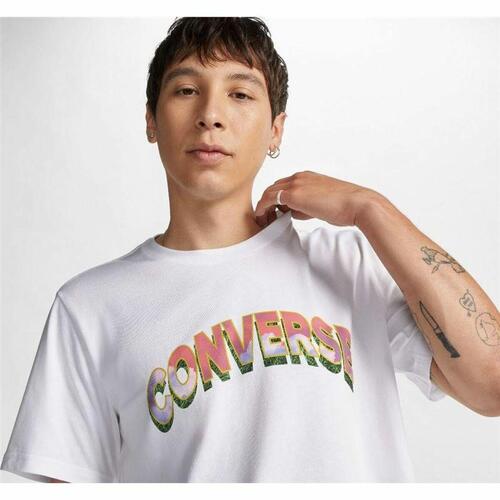 Kortærmet T-shirt til Mænd Converse Mirror Hvid S