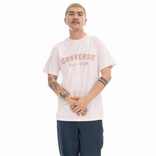 Kortærmet T-shirt til Mænd Converse Classic Fit All Star Single Screen Lyserød M