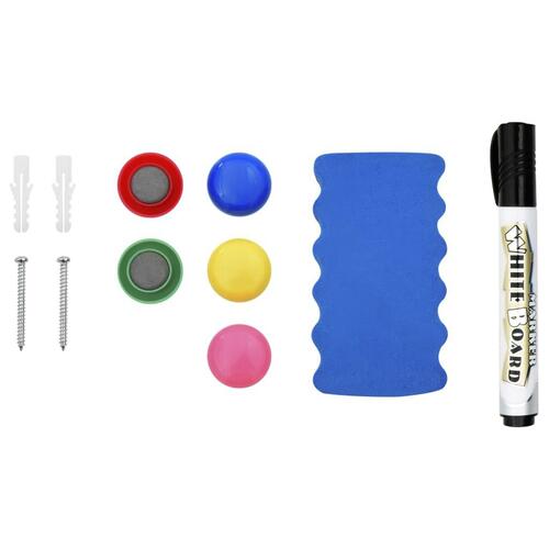 Magnetisk whiteboard 50x35 cm stål hvid