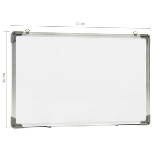 Magnetisk whiteboard 60x40 cm stål hvid