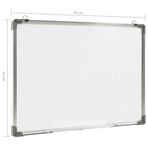 Magnetisk whiteboard 90x60 cm stål hvid