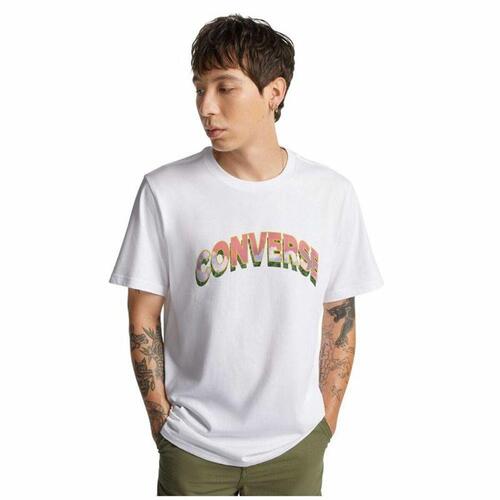 Kortærmet T-shirt til Mænd Converse Mirror Hvid M