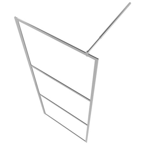 Brusevæg med klart ESG-glas 140x195 cm