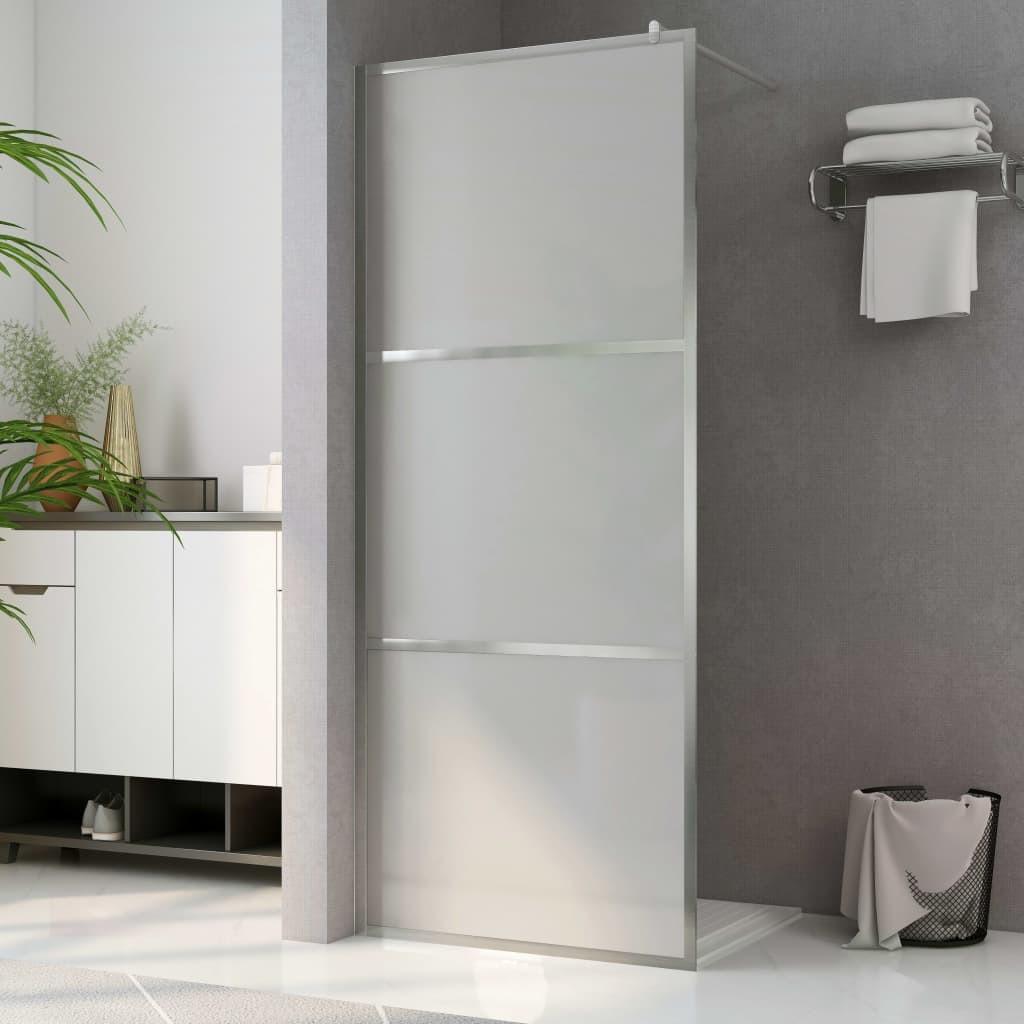 Brusevæg med matteret ESG-glas 80x195 cm