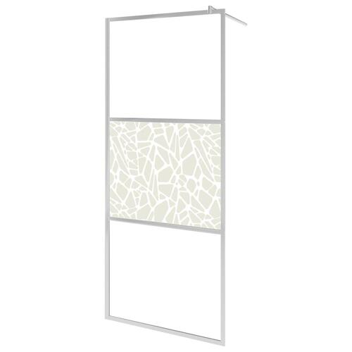 Brusevæg ESG-glas med stendesign 80x195 cm