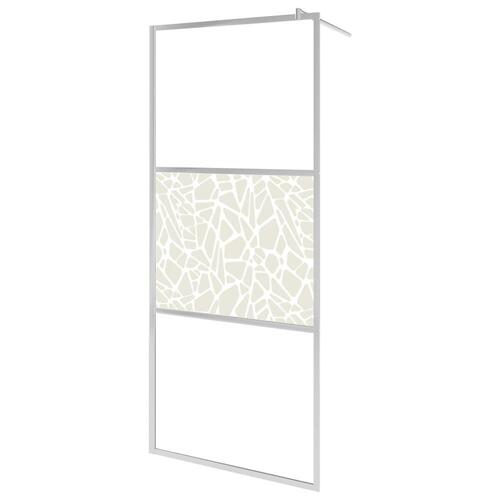 Brusevæg ESG-glas med stendesign 100x195 cm