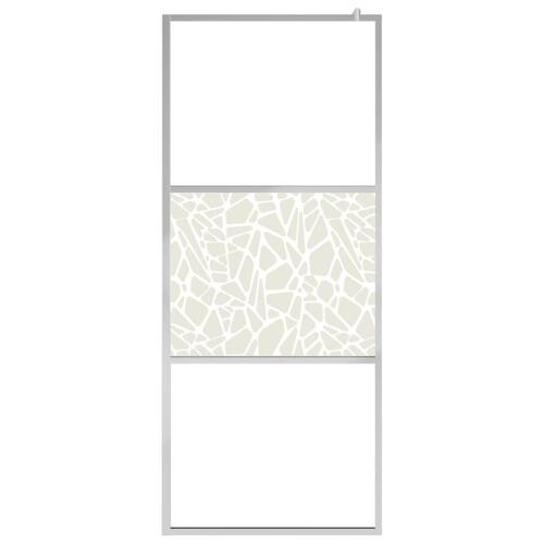 Brusevæg ESG-glas med stendesign 100x195 cm