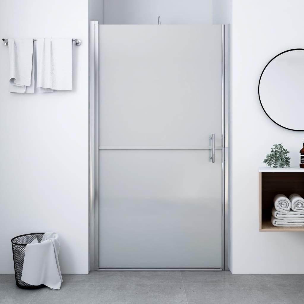 Brusedør 100x178 cm matteret hærdet glas