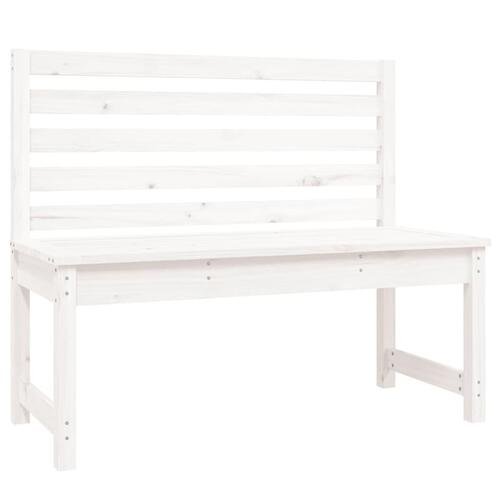 Havebænk 109 cm massivt fyrretræ hvid