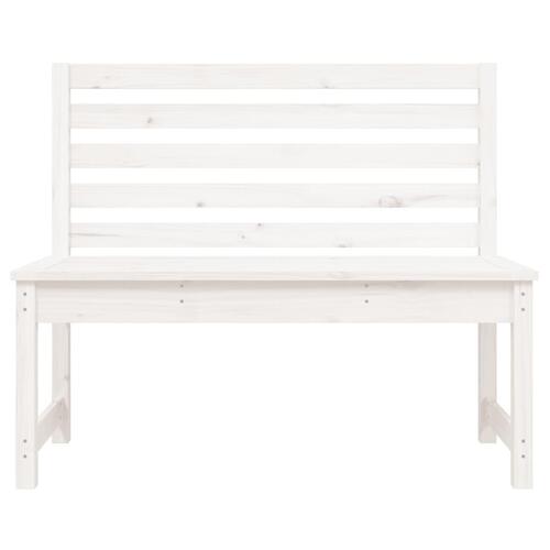 Havebænk 109 cm massivt fyrretræ hvid