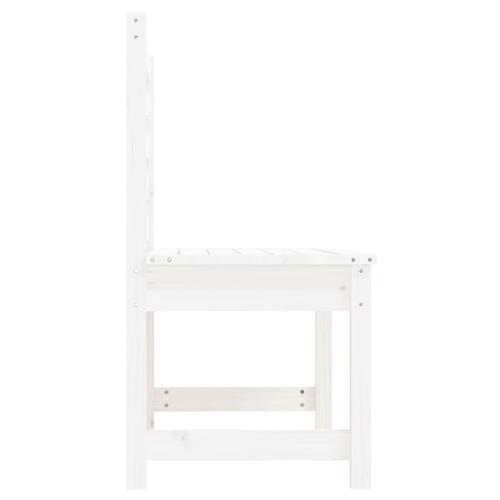 Havebænk 109 cm massivt fyrretræ hvid