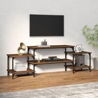 Tv-bord 157x35x52 cm konstrueret træ brun egetræsfarve