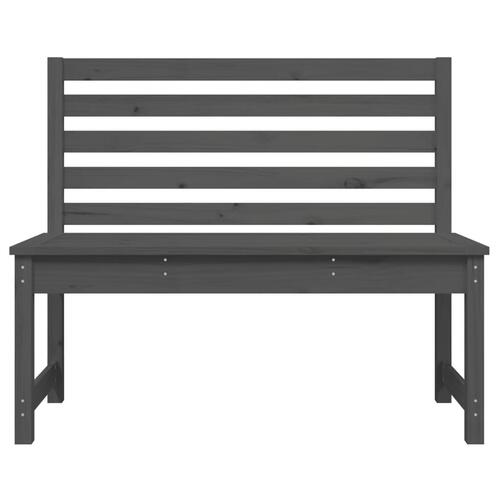 Havebænk 109 cm massivt fyrretræ grå