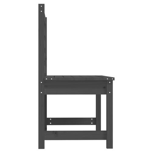 Havebænk 109 cm massivt fyrretræ grå