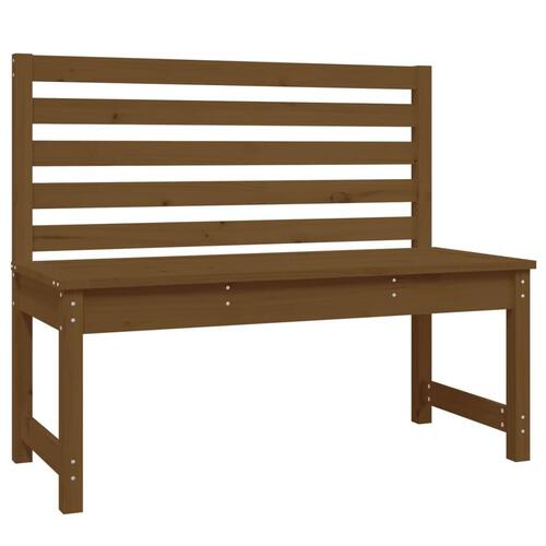 Havebænk 109 cm massivt fyrretræ gyldenbrun