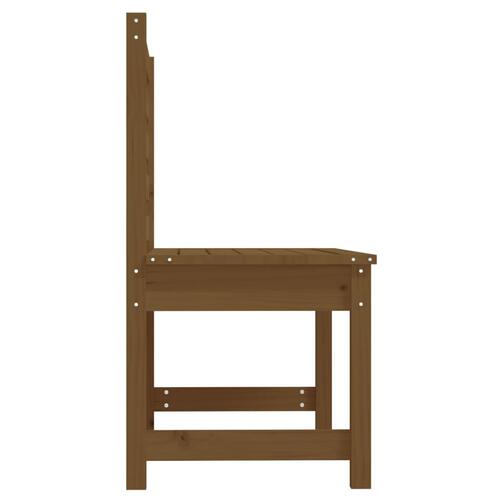 Havebænk 109 cm massivt fyrretræ gyldenbrun