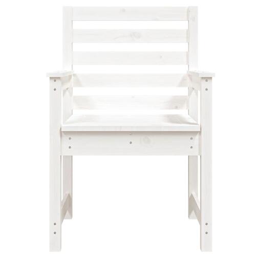 Havestole 2 stk. 60x48x91 cm massivt fyrretræ hvid