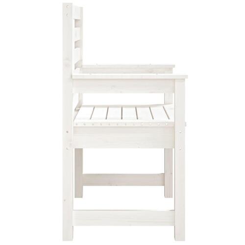 Havestole 2 stk. 60x48x91 cm massivt fyrretræ hvid