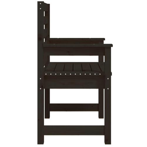 Havestole 2 stk. 60x48x91 cm massivt fyrretræ sort