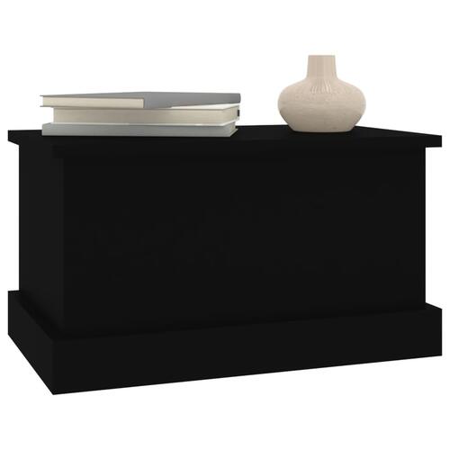 Opbevaringskasse 50x30x28 cm konstrueret træ sort
