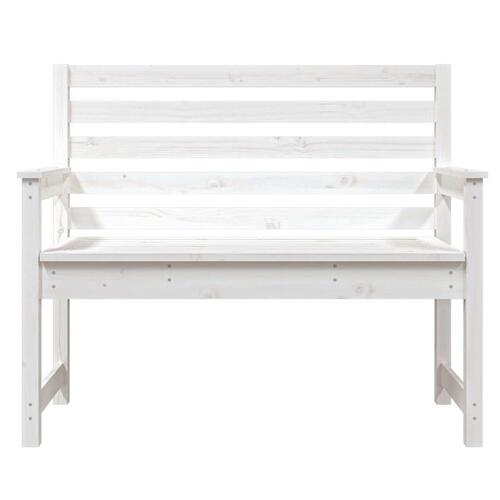 Havebænk 109x48x91,5 cm massivt fyrretræ hvid