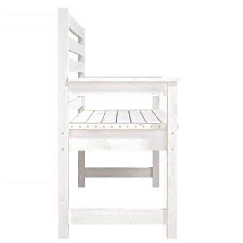 Havebænk 109x48x91,5 cm massivt fyrretræ hvid