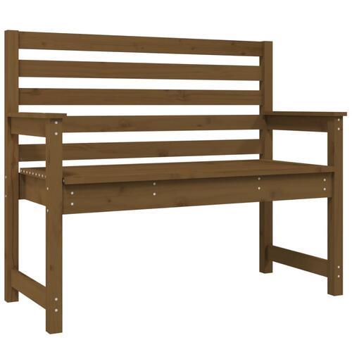 Havebænk 109x48x91,5 cm massivt fyrretræ gyldenbrun