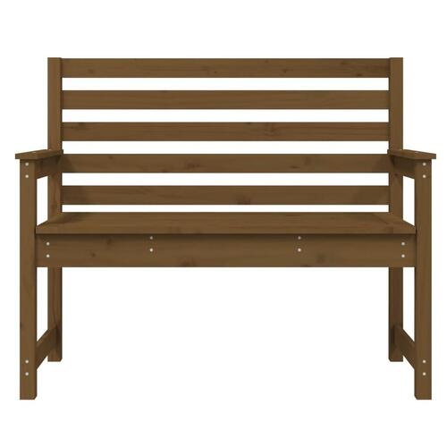 Havebænk 109x48x91,5 cm massivt fyrretræ gyldenbrun