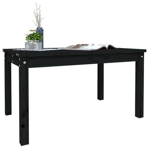 Havebord 82,5x50,5x45 cm massivt fyrretræ sort