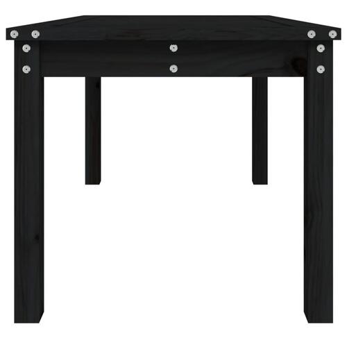 Havebord 82,5x50,5x45 cm massivt fyrretræ sort