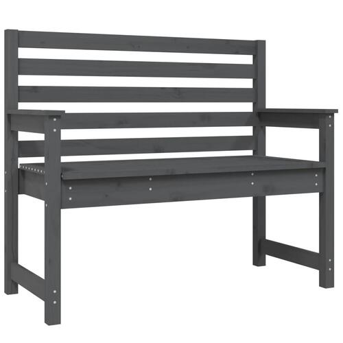 Havebænk 109x48x91,5 cm massivt fyrretræ grå