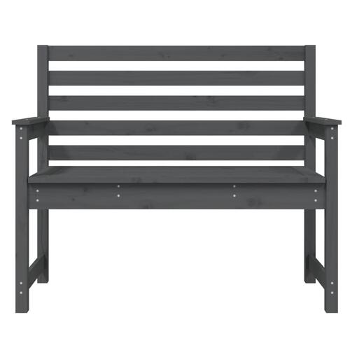 Havebænk 109x48x91,5 cm massivt fyrretræ grå