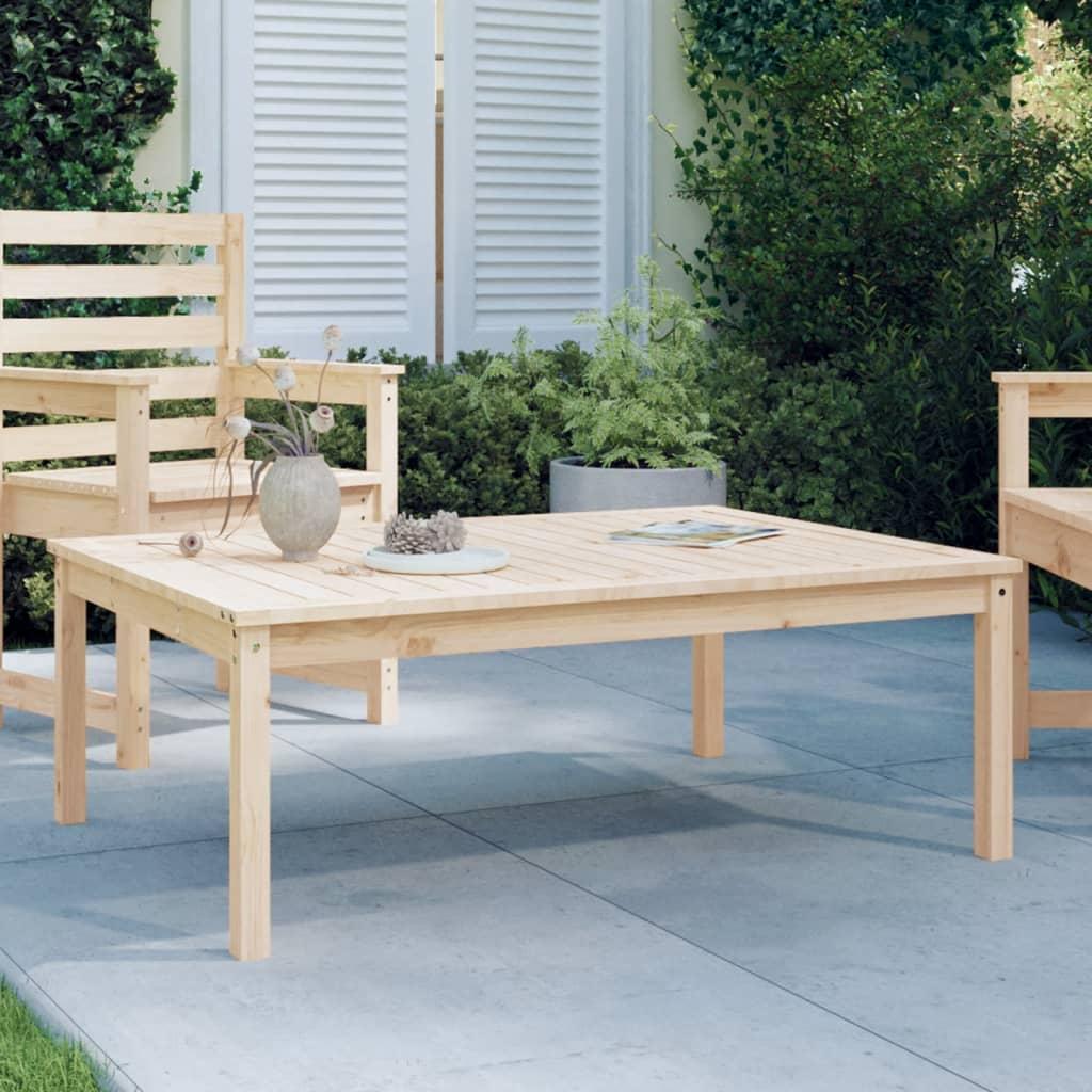Havebord 121x82,5x45 cm massivt fyrretræ