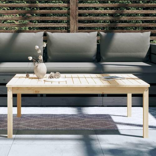 Havebord 121x82,5x45 cm massivt fyrretræ