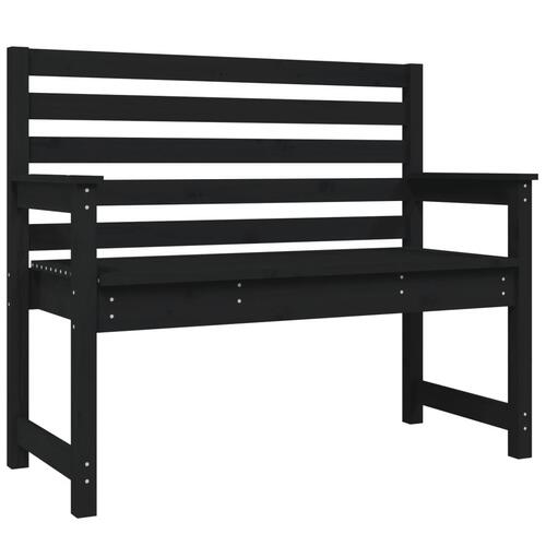 Havebænk 109x48x91,5 cm massivt fyrretræ sort