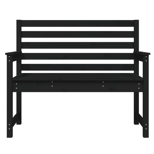 Havebænk 109x48x91,5 cm massivt fyrretræ sort