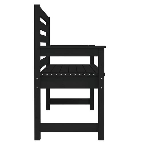 Havebænk 109x48x91,5 cm massivt fyrretræ sort
