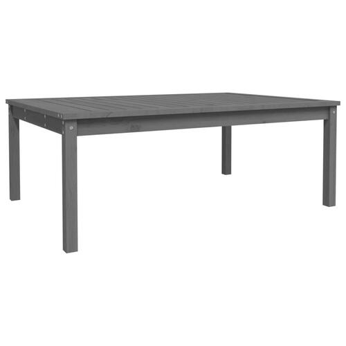 Havebord 121x82,5x45 cm massivt fyrretræ grå