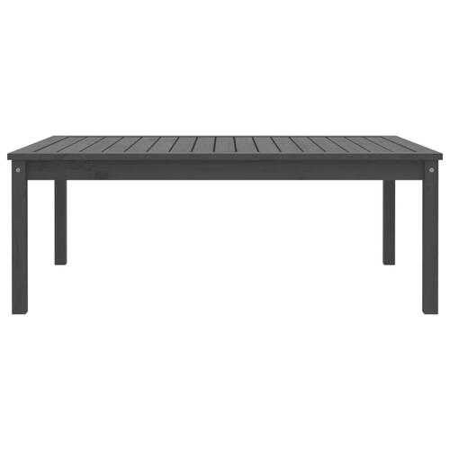 Havebord 121x82,5x45 cm massivt fyrretræ grå