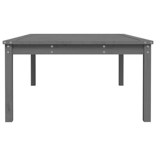 Havebord 121x82,5x45 cm massivt fyrretræ grå