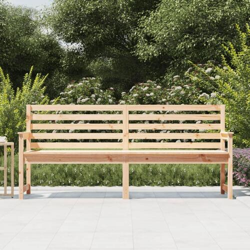 Havebænk 203,5x48x91,5 cm massivt fyrretræ