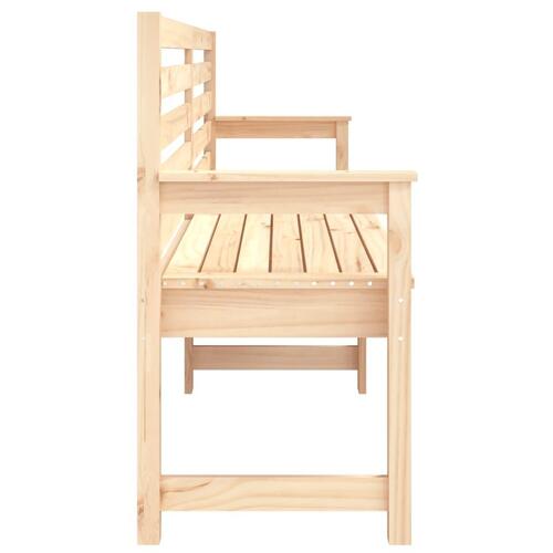 Havebænk 203,5x48x91,5 cm massivt fyrretræ