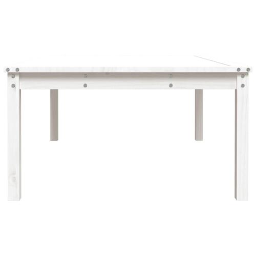 Havebord 121x82,5x45 cm massivt fyrretræ hvid