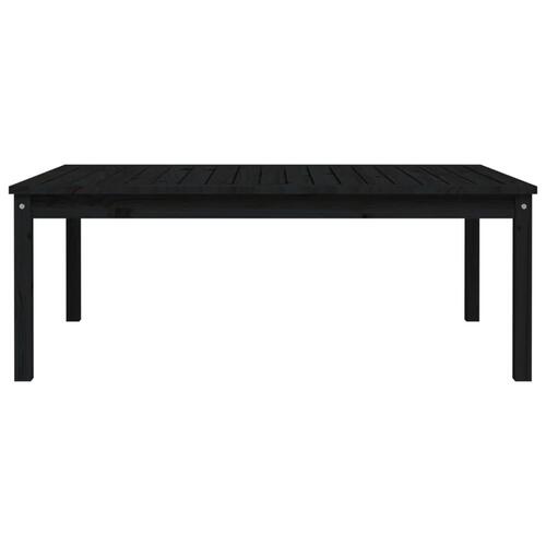 Havebord 121x82,5x45 cm massivt fyrretræ sort