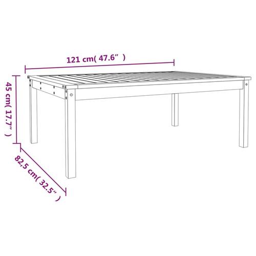Havebord 121x82,5x45 cm massivt douglasgran