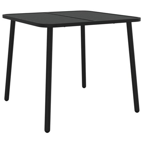 Havebord 80x80x71 cm stål antracitgrå