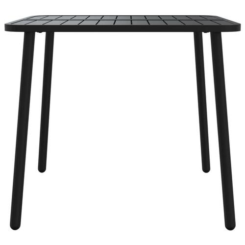 Havebord 80x80x71 cm stål antracitgrå