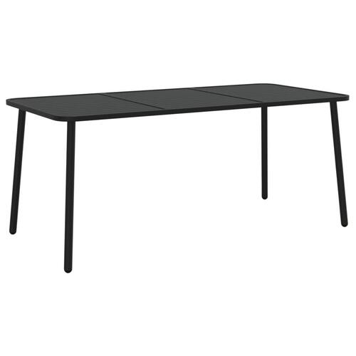 Havebord 165x80x71 cm stål antracitgrå