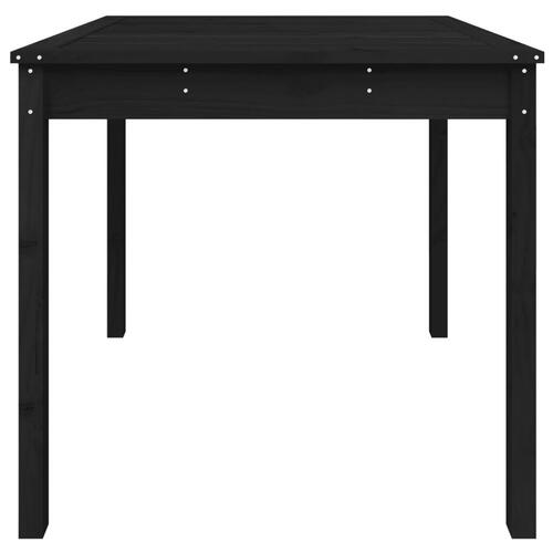 Havebord 82,5x82,5x76 cm massivt fyrretræ sort